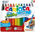 Carioca Jumbo Süper Yıkanabilir Keçeli Boya Kalemi, 12'Li