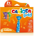 Carioca Teddy Jumbo Bebek Süper Yıkanabilir Keçeli Boya Kalemi 6'li +1 Yaş