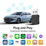 Carlinkit Kablosuz CarPlay/Android Otomatik Adaptör USB Mini Ultra Fabrika Kablolu CarPlay ve OEM Kablolu Android Otomatik, Tak ve Çalıştır Kablosuz CarPlay/Android Otomatik Dongle iOS 10 ve Android