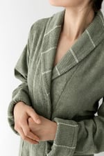 Carmine Robe Olive - Ekstra Yumusak, Modern ve Ozel Tasarim%100 Pamuk unisex SALYAKA Bornoz