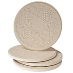 Casa Bruno Embossed Victorian Lace – içecekler altlık aus Kumtaşı – 4'lü Hediye Paketi