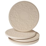 Casa Bruno Embossed Victorian Lace – içecekler altlık aus Kumtaşı – 4'lü Hediye Paketi