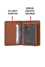 Case Club On Bölmeli Deri Kartlık Kimlik Ehliyet ve Kağıt Para Bölmeli Taba