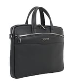 Case Club Unisex Siyah El Çantası Slim Model Omuz Askılı 13,3'' 14'' inç Laptop Bölmeli Siyah