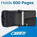 Case-it The Mighty Zip Tab Fermuarlı Klasör - 7,5 cm O Halkalar - 5 Renkli Sekme Genişleyen Dosya Klasörü - Çoklu Cep - 600 Sayfa Kapasitesi - Omuz Askısı ile B - Seçenekler: 1 Pack, Case of 6, Single