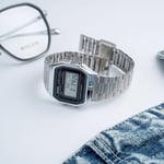 Casio A158WA-1DF Retro Unisex Kol Saati , Gri , Standart