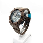 Casio Erkekler İzle Çok Fonksiyonlu Dijital Şeffaf Kadran Reçine Bant WS-1500H-5AVDF., kahverengi, kayış