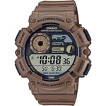 Casio Erkekler İzle Çok Fonksiyonlu Dijital Şeffaf Kadran Reçine Bant WS-1500H-5AVDF., kahverengi, kayış
