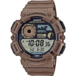 Casio Erkekler İzle Çok Fonksiyonlu Dijital Şeffaf Kadran Reçine Bant WS-1500H-5AVDF., kahverengi, kayış