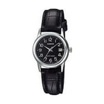 Casio LTP-V002L-1BUDF Standart Kadın Kol Saati, Siyah, Standart