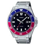 Casio MDV-107D-1A3VDF Kol Saati, Kırmızı-Mavi, Standart