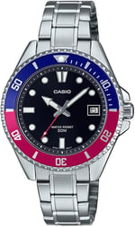 Casio MDV-10D-1A3VDF Kol Saati, Lacivert-Kırmızı, Standart