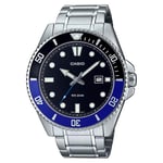 Casio Üniseks yetişkin MDV-107D-1A2VDF Dalgıç Kol Saati Siyah-Mavi Standart