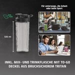CASO Click & Blend – Kablosuz blender, pille çalışır, 240 W, Smoothie, Shakes ve daha fazlası için – 14.000 devir/dakika; 4 kat paslanmaz çelik bıçak/dip, shakes, pesto, soslar, smoothies için