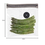 CASO Vacu Fermuarlı Torbalar 20 x 23 cm, 20 Torba, SousVide Uygun, BPA İçermez, 150 µm Çok Güçlü, Yırtılmaya Dayanıklı, Tekrar Kullanılabilir, Fermuarlı Caso (El) Vakuml - Seçenekler: 20x23cm, 26x23cm