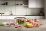 CASO VacuBoxx Eco M vakumlu taze saklama kabı, 800 ml hacim, basınca duyarlı ve sıvı gıdalar için, BPA içermez, fırına dayanıklı, bulaşık makinesinde yıkanabilir, dondurucuya uygun