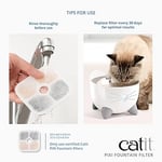 Catit 43722 Pixi yedek filtre, Catit Pixi su çeşmesi için içme çeşmesi filtresi, 6'lı paket