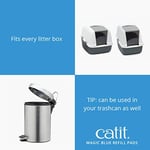 Catit Magic Blue, kum kutuları için koku filtresi, 3 ay boyunca yedek filtre pedleri paketi, Magic Blue başlangıç ​​seti için, kum kutuları içi - Seçenekler: kediler, Kedi Kumu Kutusu Hava Temizleyici