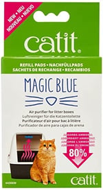 Catit Magic Blue, kum kutuları için koku filtresi, 3 ay boyunca yedek filtre pedleri paketi, Magic Blue başlangıç ​​seti için, kum kutuları içi - Seçenekler: kediler, Kedi Kumu Kutusu Hava Temizleyici