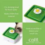 Catit® Mini Flower Fountain Çiçekli, Filtreli Su Kabı, 1.5 Litre