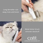 Catit Uzun tüylü kediler için fırça seti, uzun tüylü kediler için fırça