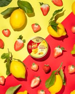 Cavendish & Harvey Double Fruit Drops Çilek Dolgulu Limon: Sıvı çilek dolgulu limon damlaları (1 x 175g)