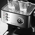 Cecotec Cumbia Power Espresso 20 Barista Aromax kahve makinesi. Güç 2900 W, 2 ısıtma sistemi, 20 bar basınç pompası, manometre, çift çıkış filtresi tutucu ve 2 filtre (profesyonel)