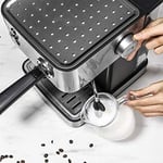Cecotec Cumbia Power Espresso 20 Barista Aromax kahve makinesi. Güç 2900 W, 2 ısıtma sistemi, 20 bar basınç pompası, manometre, çift çıkış filtresi tutucu ve 2 filtre (profesyonel)