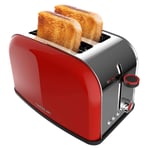 Cecotec Dikey Ekmek Kızartma Makinesi Tost Zamanı 850 Kırmızı Lite, 850 W, 2 Dilim Ekmek Kapasitesi, Geniş Yuva, Paslanmaz Çelik, Kolaylık İçin Önceden Ayarlanmış Özellikler, Özelleştirilebilir Tost