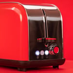 Cecotec Dikey Ekmek Kızartma Makinesi Tost Zamanı 850 Kırmızı Lite, 850 W, 2 Dilim Ekmek Kapasitesi, Geniş Yuva, Paslanmaz Çelik, Kolaylık İçin Önceden Ayarlanmış Özellikler, Özelleştirilebilir Tost