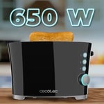 Cecotec Dikey Tost Makinesi Tost ve Tat Double B. 650 W Güç, 2 Kızarmış Ekmek için Çift Koltuk, Otomatik Kapatma ve Pop-Up, Kırıntı Toplayıcı, Ekstra Yükseklik Sistemi, Kendinden Merkezleme, Cımbız