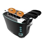 Cecotec Dikey Tost Makinesi Tost ve Tat Double B. 650 W Güç, 2 Kızarmış Ekmek için Çift Koltuk, Otomatik Kapatma ve Pop-Up, Kırıntı Toplayıcı, Ekstra Yükseklik Sistemi, Kendinden Merkezleme, Cımbız