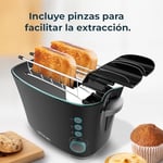 Cecotec Dikey Tost Makinesi Tost ve Tat Double B. 650 W Güç, 2 Kızarmış Ekmek için Çift Koltuk, Otomatik Kapatma ve Pop-Up, Kırıntı Toplayıcı, Ekstra Yükseklik Sistemi, Kendinden Merkezleme, Cımbız
