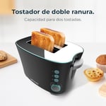 Cecotec Dikey Tost Makinesi Tost ve Tat Double B. 650 W Güç, 2 Kızarmış Ekmek için Çift Koltuk, Otomatik Kapatma ve Pop-Up, Kırıntı Toplayıcı, Ekstra Yükseklik Sistemi, Kendinden Merkezleme, Cımbız
