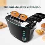 Cecotec Dikey Tost Makinesi Tost ve Tat Double B. 650 W Güç, 2 Kızarmış Ekmek için Çift Koltuk, Otomatik Kapatma ve Pop-Up, Kırıntı Toplayıcı, Ekstra Yükseklik Sistemi, Kendinden Merkezleme, Cımbız