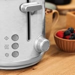 Cecotec Ekmek kızartma makinesi 2 dilim tost ve tuş 1000 Retro Double Inox, 980 W, 2 genişlik ve 3,8 cm kısa yarık, paslanmaz çelik, üst ızgara, ayarlanabilir güç, kırıntı tepsisi