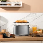 Cecotec Ekmek kızartma makinesi 2 dilim tost ve tuş 1000 Retro Double Inox, 980 W, 2 genişlik ve 3,8 cm kısa yarık, paslanmaz çelik, üst ızgara, ayarlanabilir güç, kırıntı tepsisi