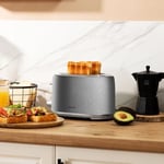 Cecotec Ekmek kızartma makinesi 2 dilim tost ve tuş 1000 Retro Double Inox, 980 W, 2 genişlik ve 3,8 cm kısa yarık, paslanmaz çelik, üst ızgara, ayarlanabilir güç, kırıntı tepsisi