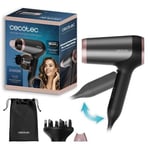 Cecotec IoniCare Power&Travel katlanabilir saç kurutma makinesi, 2400 W, DC motor, gerçek iyon teknolojisi, kompakt soğuk hava, difüzör, konsantre nozul ve taşıma çantası dahil