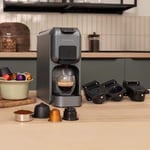 Cecotec Kapsül Kahve Makinesi Freestyle Kompakt Siyah. 1350W, Termoblok Isıtma, 20 Bar Forcearoma Teknolojisi, 4'ü 1 Arada Espresso Makinesi. Çekilmiş Kahve, Dolce Gusto, Nespresso ve K-Fee için
