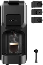 Cecotec Kapsül Kahve Makinesi Freestyle Kompakt Siyah. 1350W, Termoblok Isıtma, 20 Bar Forcearoma Teknolojisi, 4'ü 1 Arada Espresso Makinesi. Çekilmiş Kahve, Dolce Gusto, Nespresso ve K-Fee için