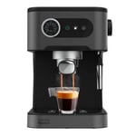 Cecotec Power Espresso 20 Pro espresso makinesi. 20 bar basınç, döner buhar çıkışı, 1.5 l su haznesi. Evde yüksek kaliteli espresso ve cappuccino