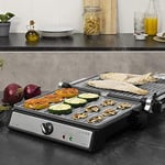 Cecotec Rock´n Grill 2400 ultra hızlı taş kaplama, RockStone 180 derece açıklık ve yüzen üst plaka, 2400 W