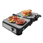 Cecotec Rock'n Grill 1500 Take&Clean Stone Elektrikli Kontak Izgarası, 1500 W, RockStone Kaplama, Çıkarılabilir ve Bulaşık Makinesinde Yıkanabilir, 180 Derece Açıklık, Yüzen Üst Plaka