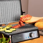 Cecotec Rock'n Grill 1500 Take&Clean Stone Elektrikli Kontak Izgarası, 1500 W, RockStone Kaplama, Çıkarılabilir ve Bulaşık Makinesinde Yıkanabilir, 180 Derece Açıklık, Yüzen Üst Plaka