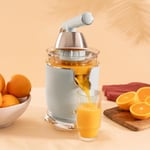 Cecotec Xqueeze RetroJuice 1000 Blue elektrikli narenciye sıkacağı, portakal ve narenciye için, 1000 W, paslanmaz çelik filtre, 2 çıkarılabilir koni, 500 ml kapasite, bulaşık makinesinde yıkanabilir.