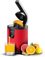 Cecotec Xqueeze RetroJuice 600 Red 600 W Elektrikli Portakal Kollu Meyve Sıkacağı 600 W Retro Stil Paslanmaz Çelik Filtre Plastik Koni Selüloz Çıkarma Kolu Damlama Önleyici