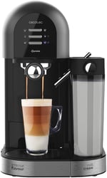Cecotec Yarı Otomatik Kahve Makinesi Power-ccino 20 Chic Nera Serisi, Öğütülmüş Kahve ve Kapsül için 20 Bar, 0,7 L Süt Tankı, 1,7 L Su Tankı, Siyah