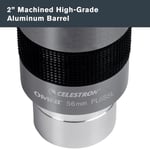 Celestron 93328 Omni 2 inç mercek, 56 mm ultra uzun odak uzaklığı ve üstün ışık iletimi – Derin gökyüzü yıldız kümeleri, yıldız bulutları ve galaksileri izlemek için, gümüş/siyah