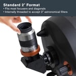 Celestron 93328 Omni 2 inç mercek, 56 mm ultra uzun odak uzaklığı ve üstün ışık iletimi – Derin gökyüzü yıldız kümeleri, yıldız bulutları ve galaksileri izlemek için, gümüş/siyah